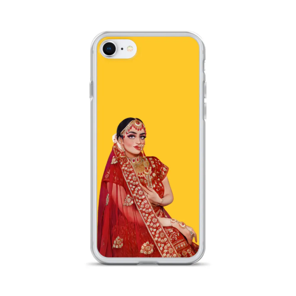 Indian Bride illustration iPhone Case