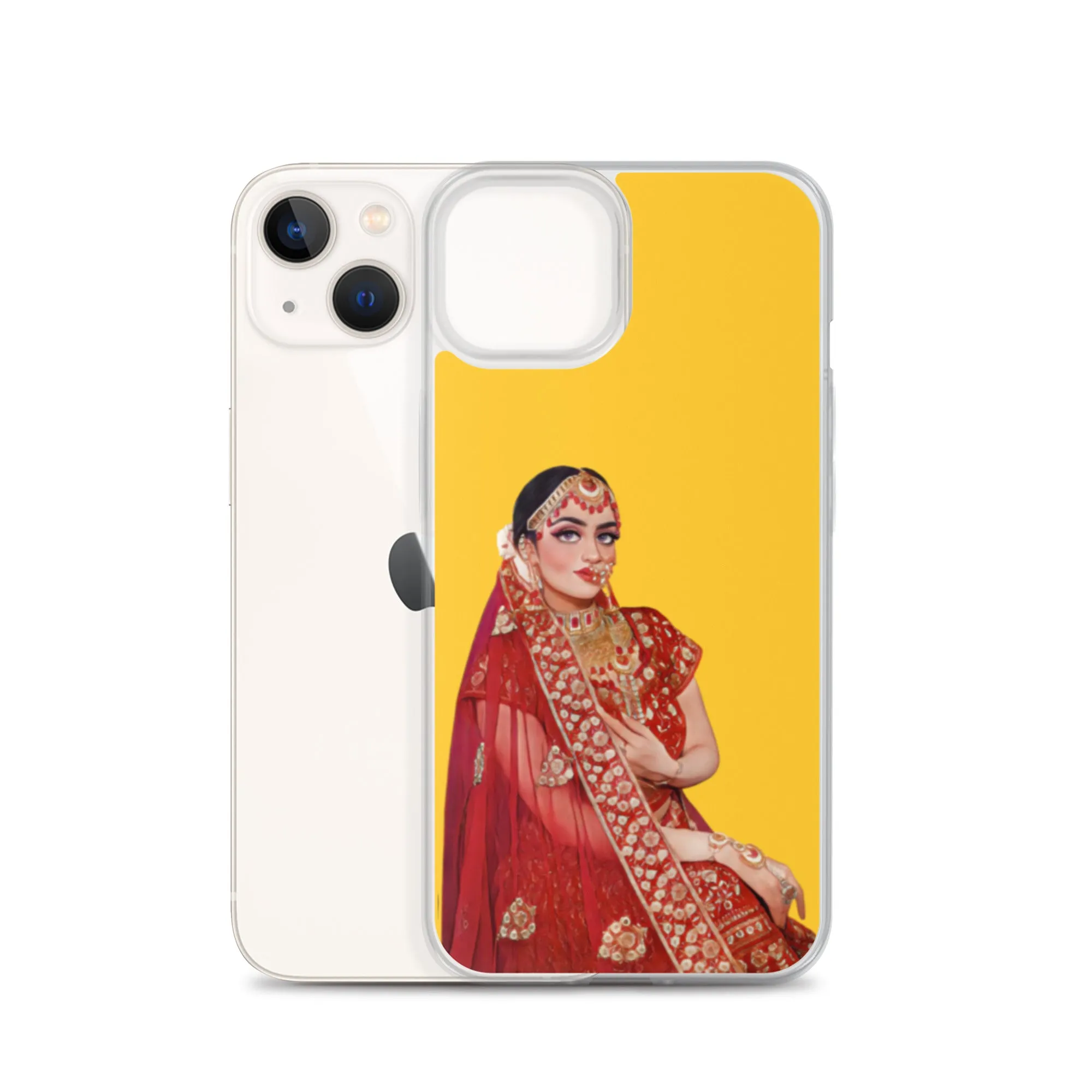 Indian Bride illustration iPhone Case