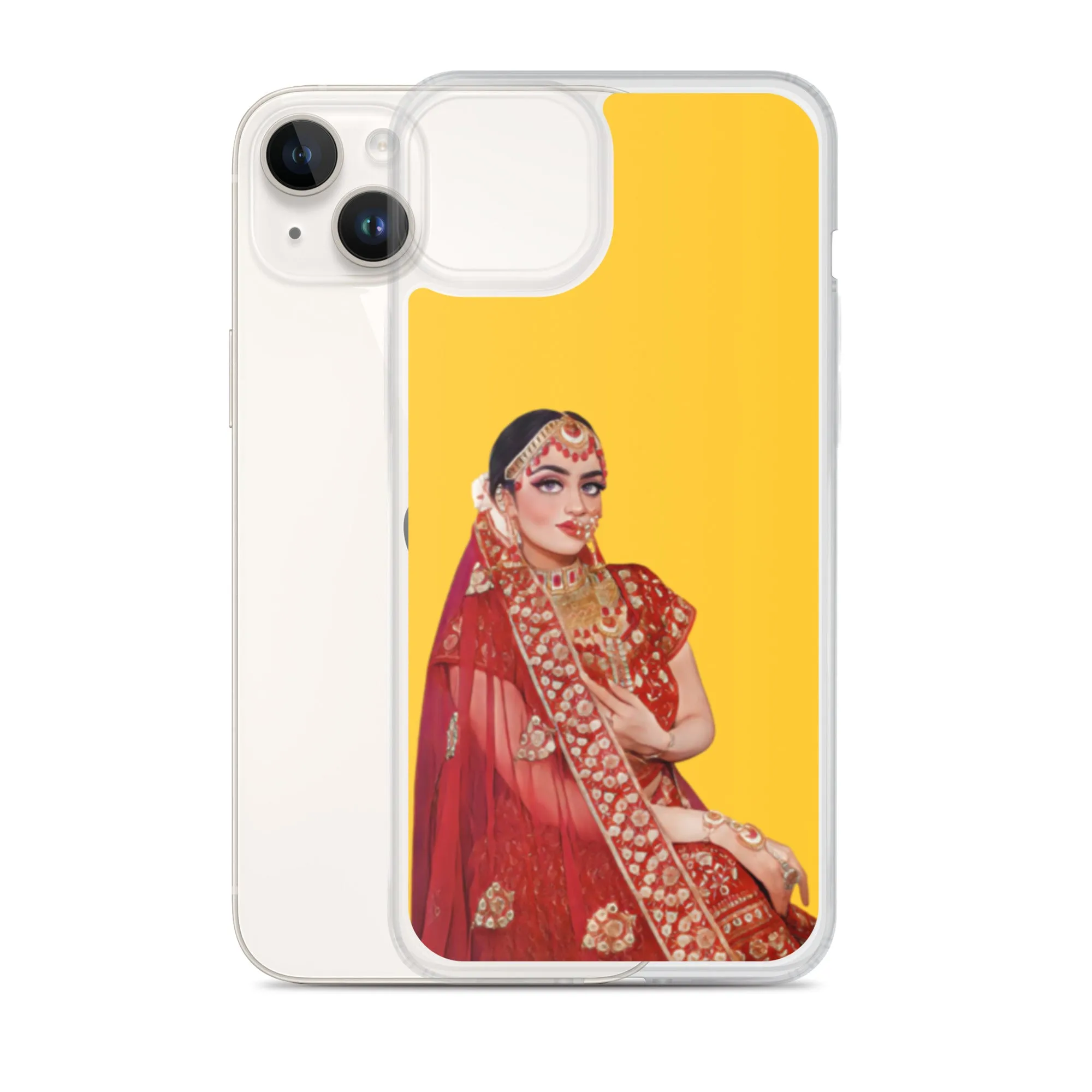 Indian Bride illustration iPhone Case