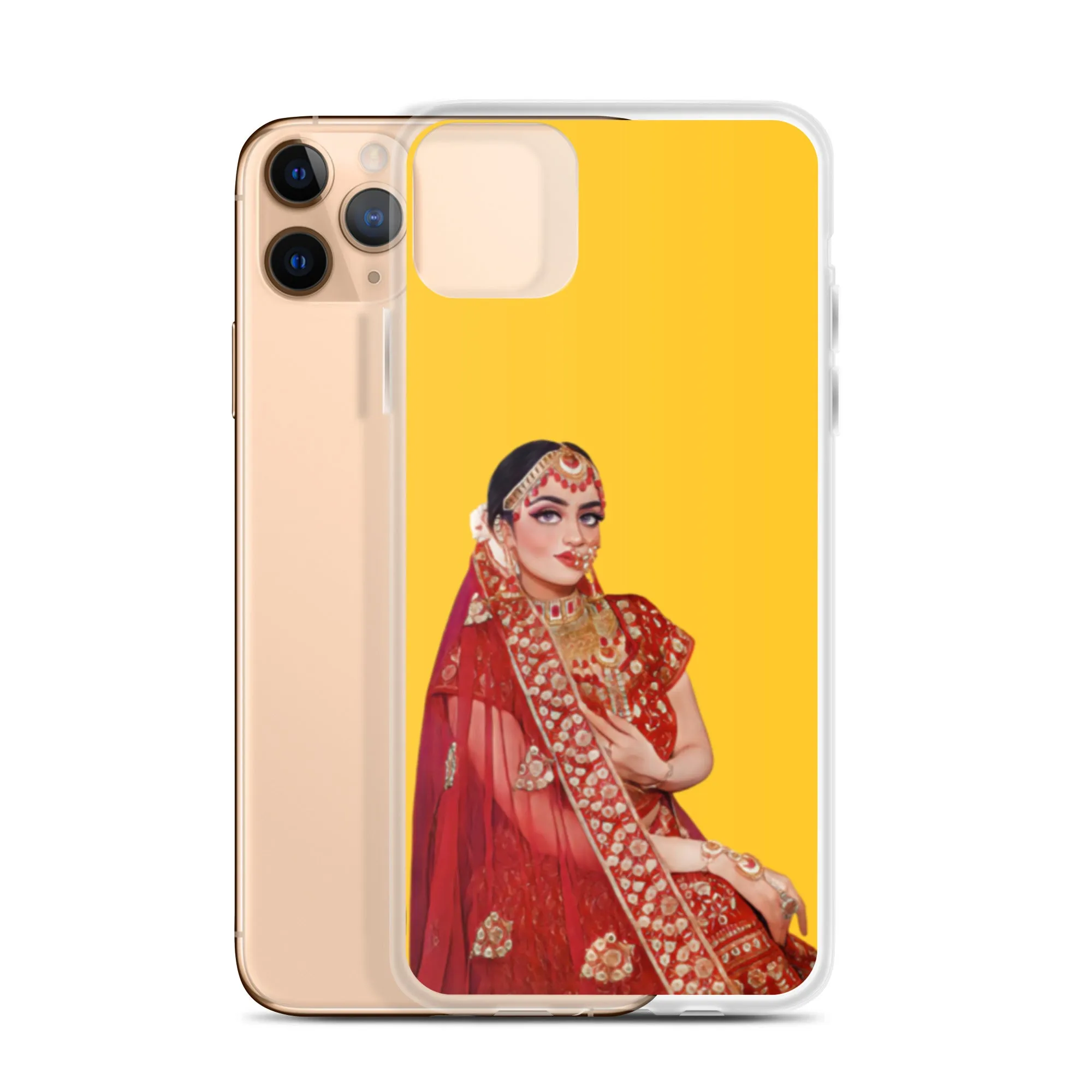 Indian Bride illustration iPhone Case