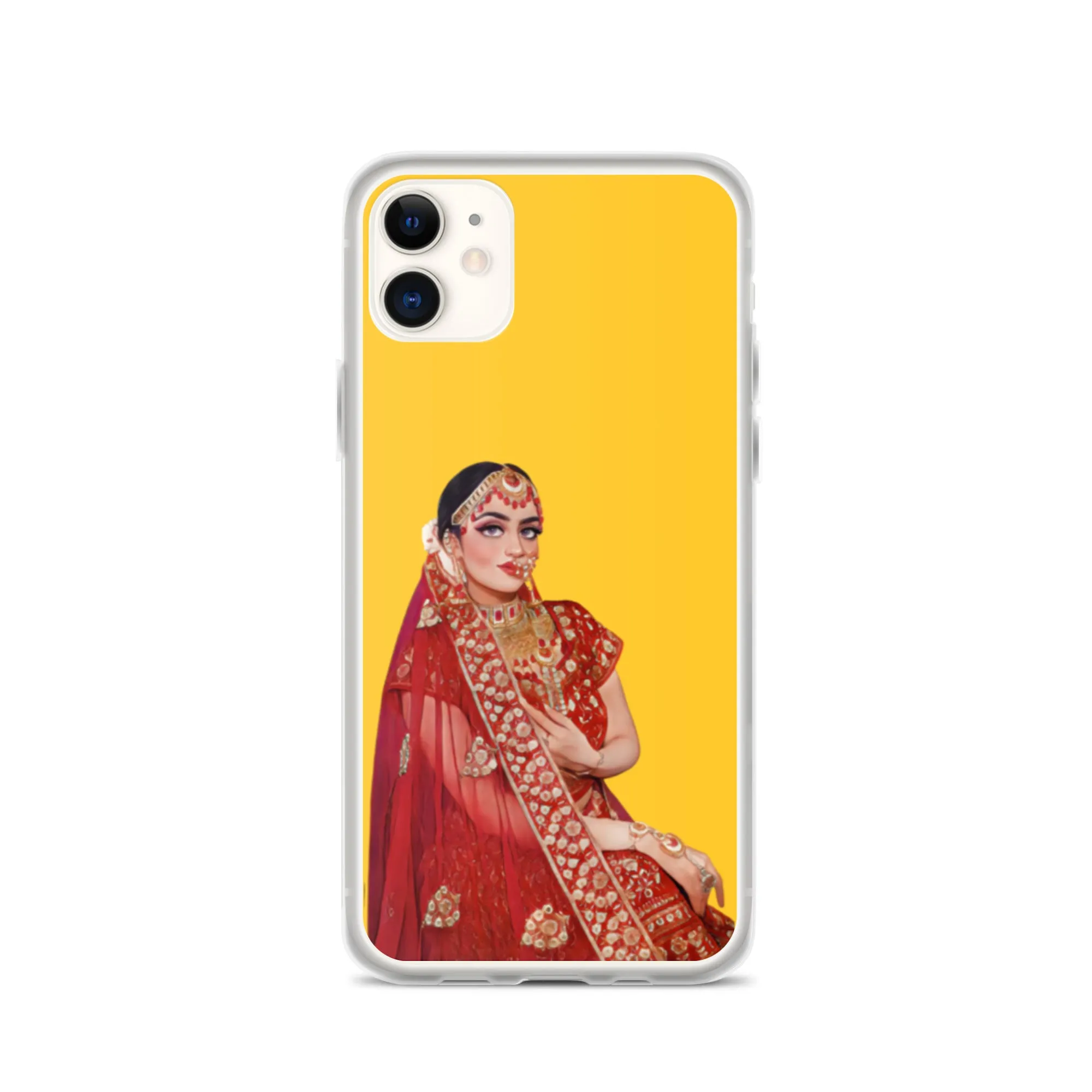 Indian Bride illustration iPhone Case