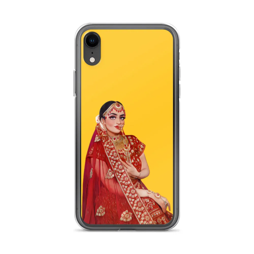 Indian Bride illustration iPhone Case