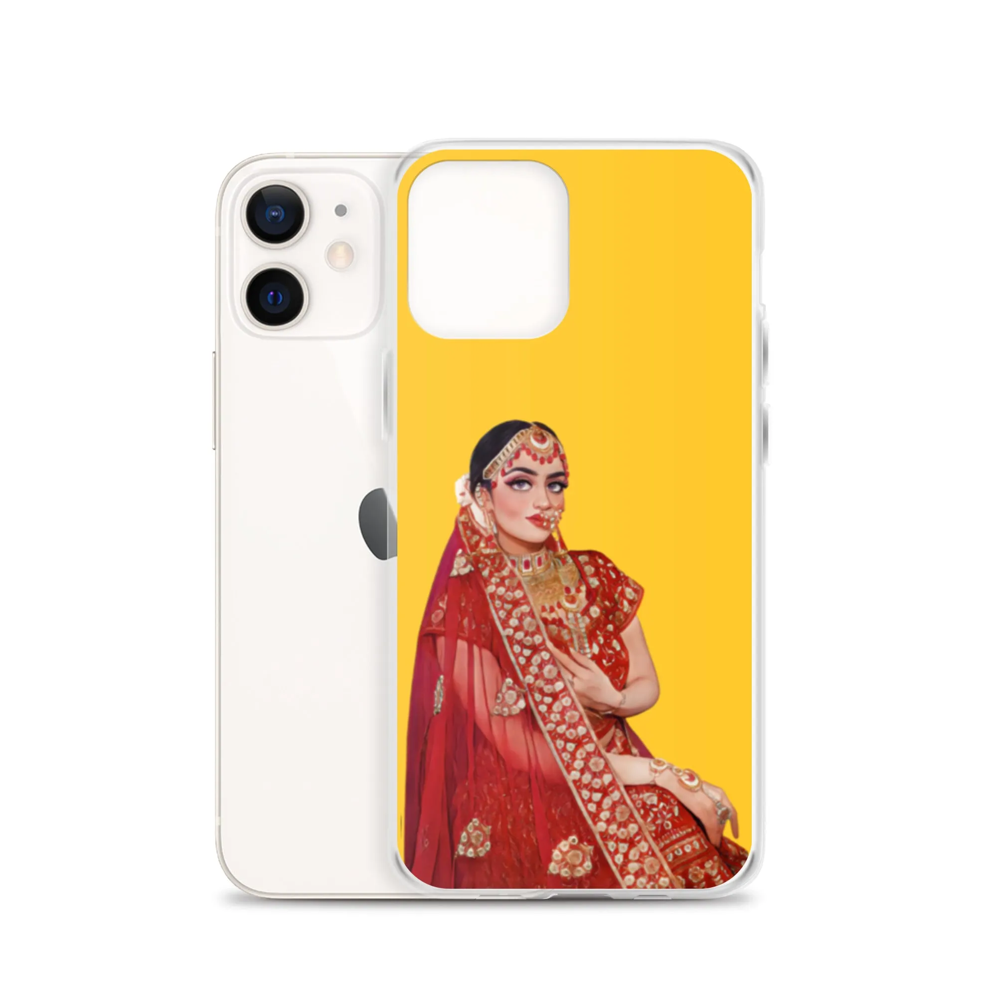 Indian Bride illustration iPhone Case