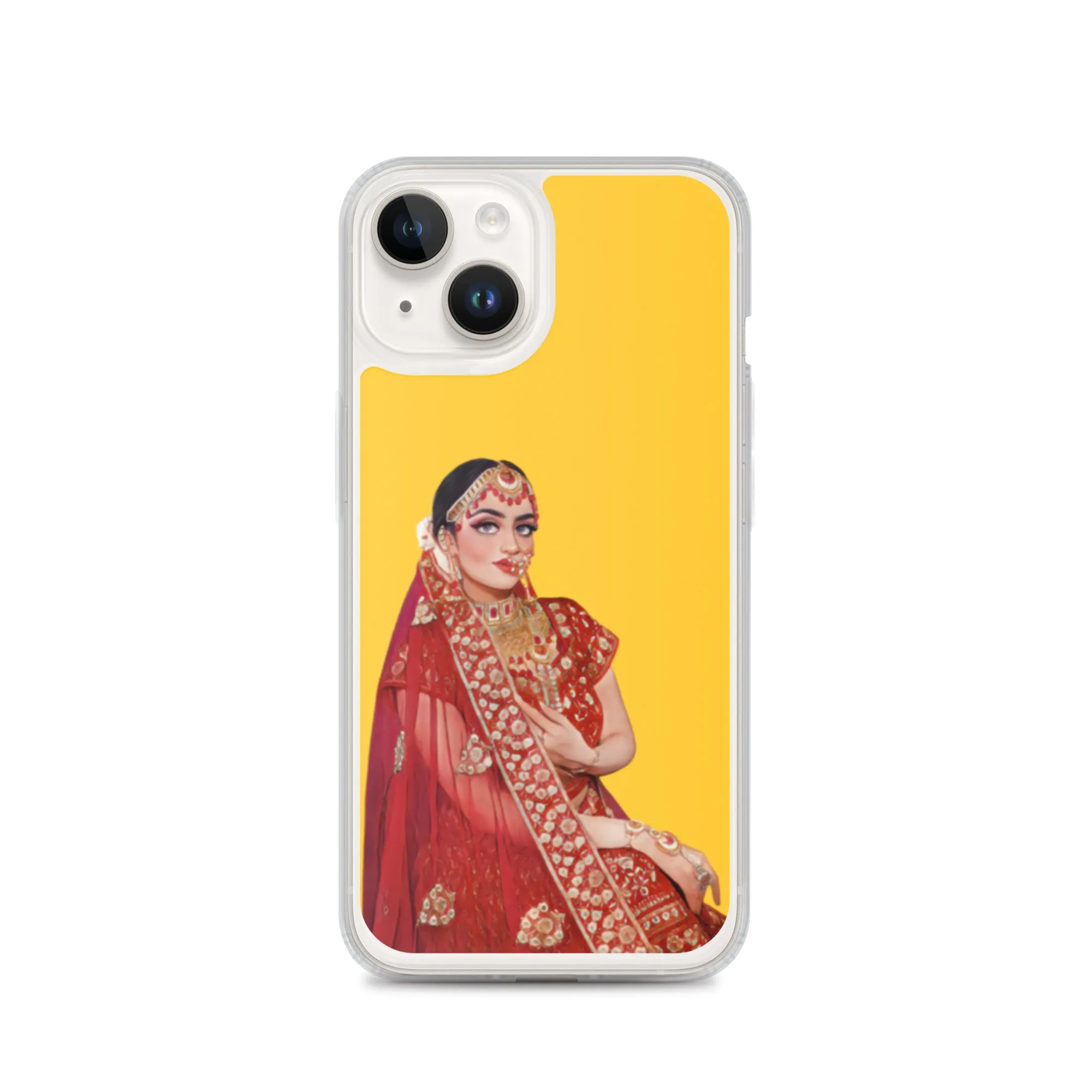 Indian Bride illustration iPhone Case