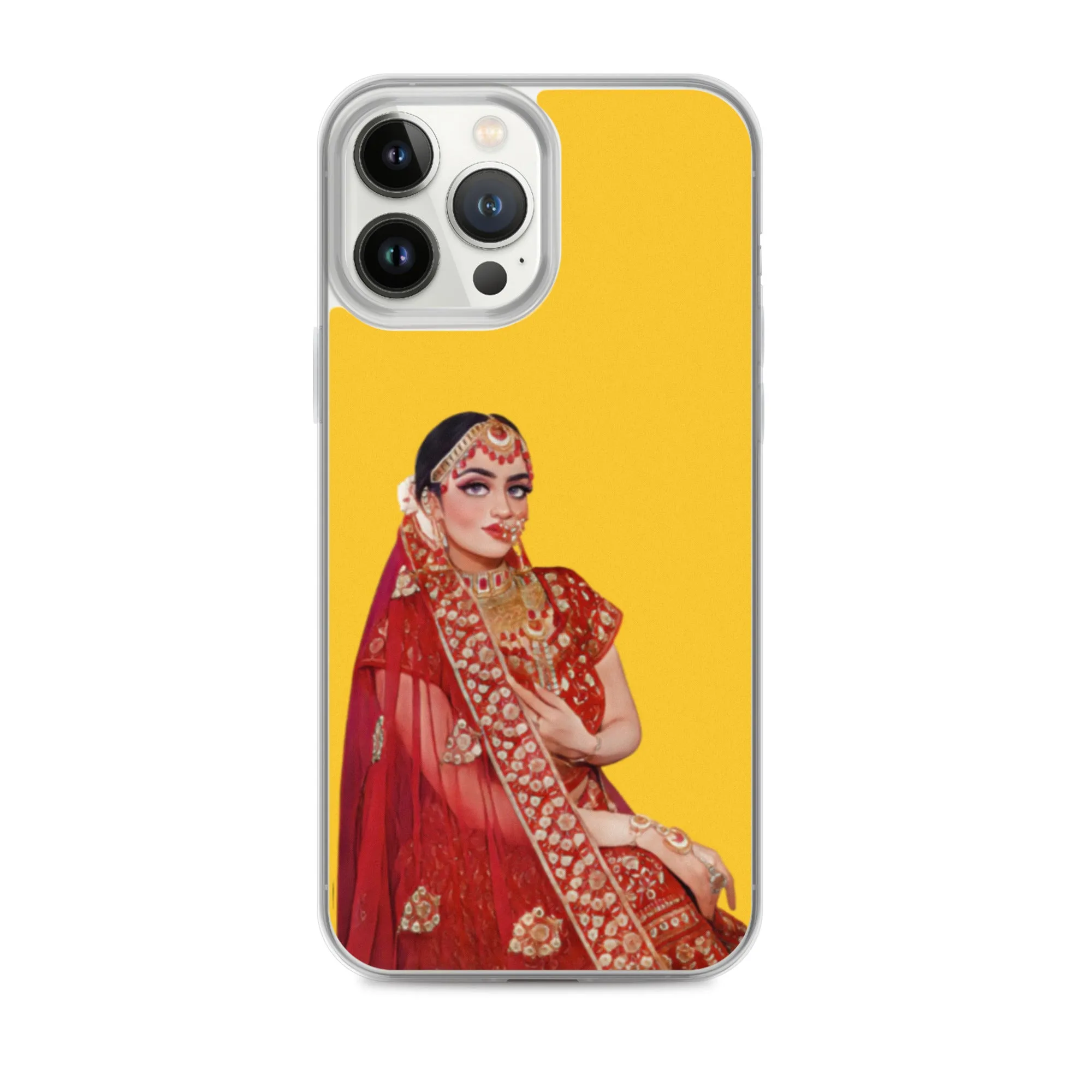 Indian Bride illustration iPhone Case