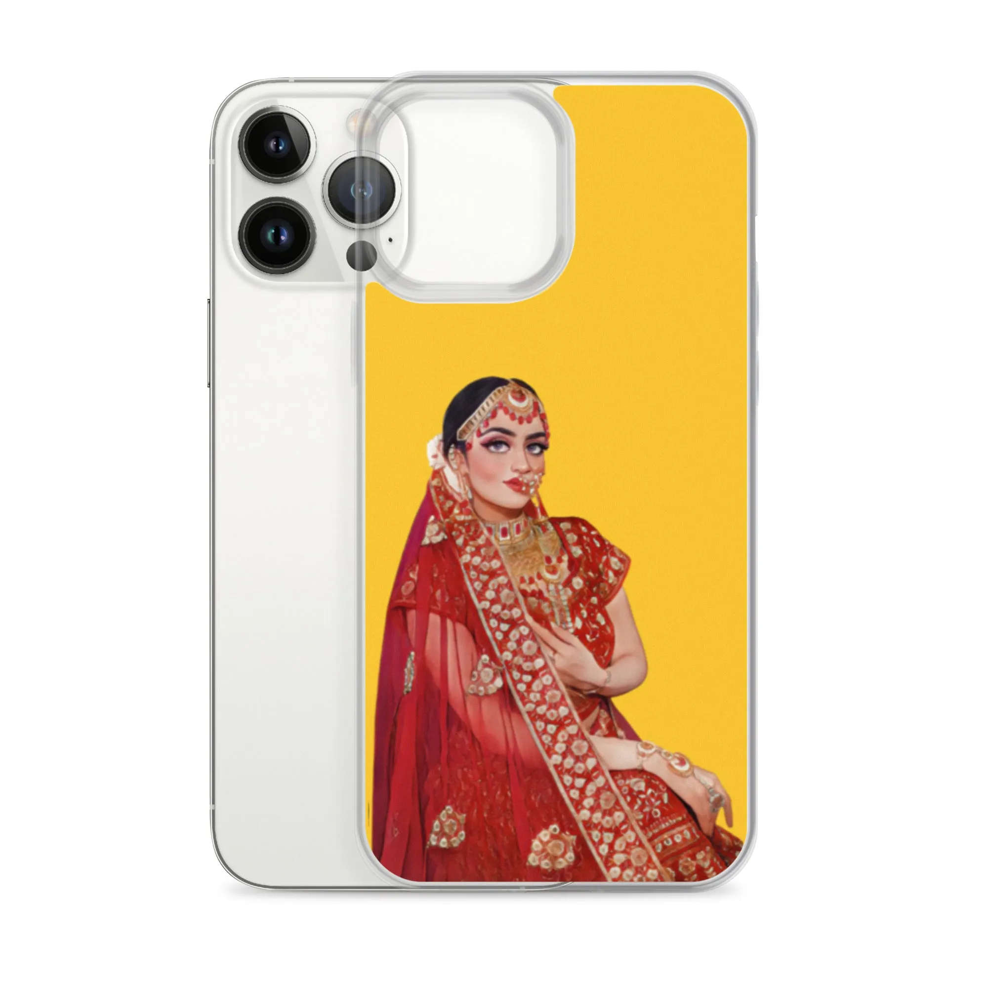 Indian Bride illustration iPhone Case