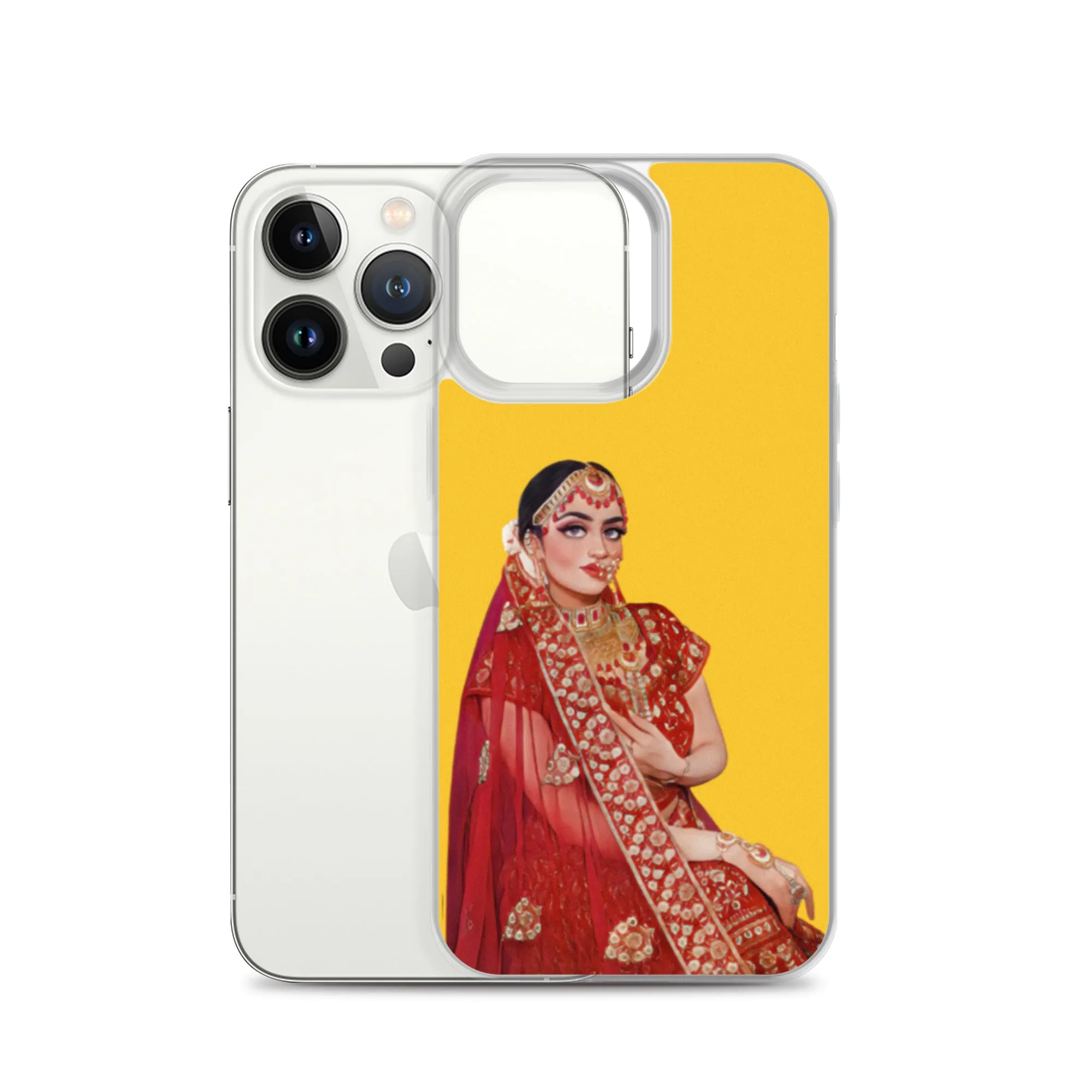 Indian Bride illustration iPhone Case