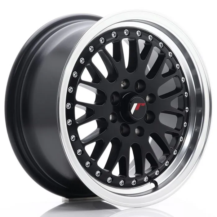 JAPAN RACING - JR WHEELS JR10 15X7 ET30 4X100/108 BLACK FACE MACHINED LIP