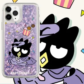 Japanese Cartoon Bad Badtz Maru Singer - Purple Glitter QuickSand iPhone Case 6 7 8 PLUS SE2 XS XR X 11 12 13 14 15 Pro Promax 12mini 13mini