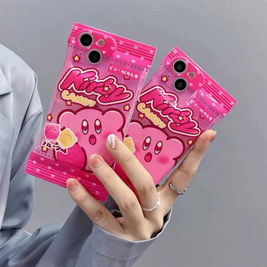 Japanese Cartoon Pink Monster Starkabi Candy Snack Packing iPhone Case 13 12 Pro Max Mini