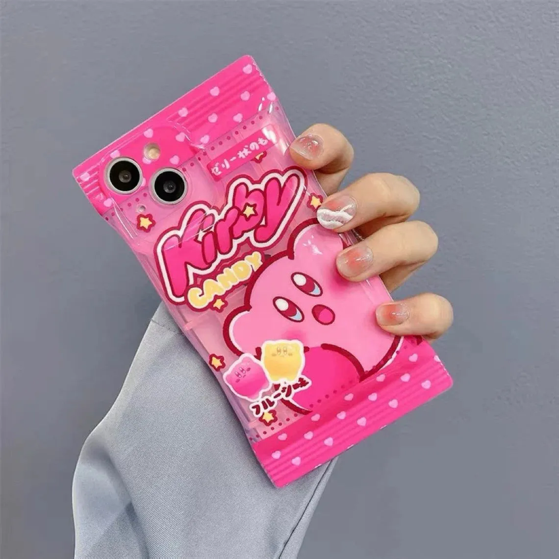 Japanese Cartoon Pink Monster Starkabi Candy Snack Packing iPhone Case 13 12 Pro Max Mini