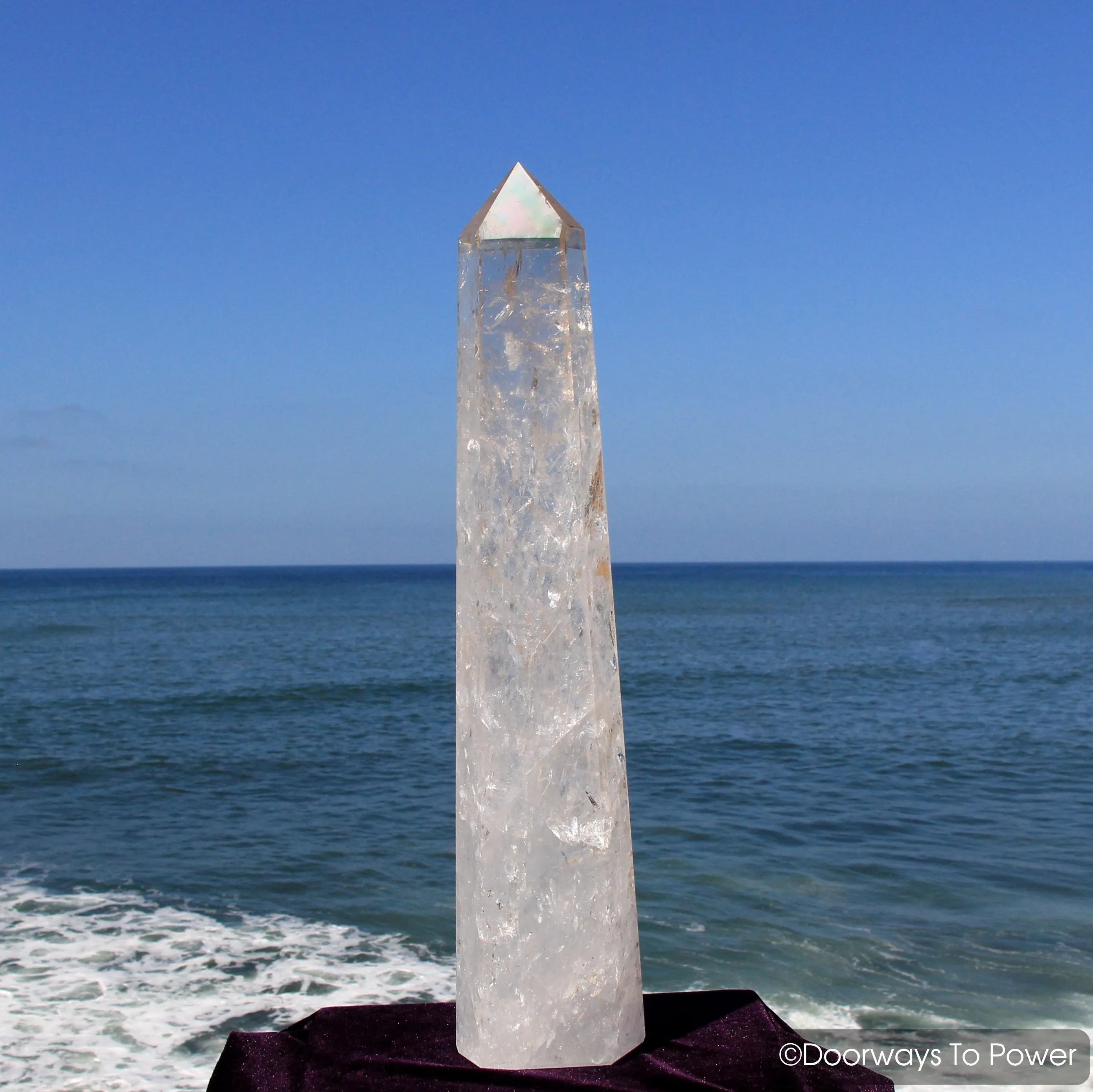 John of God Quartz Casa Crystal Point 'Manifest Spirit' Exquisite 23" & 16.5 lbs