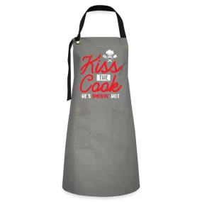 Kiss The Cook He's Smokin' Hot - Artisan Apron