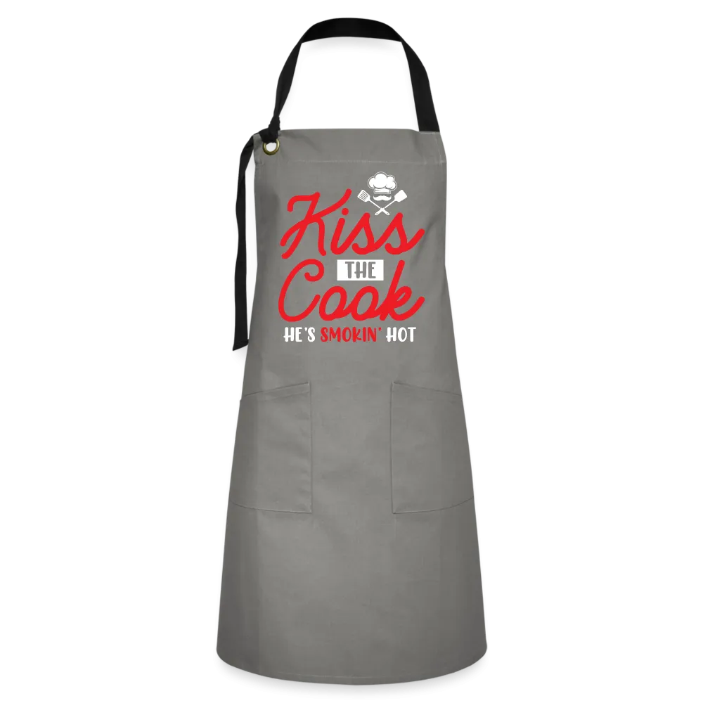 Kiss The Cook He's Smokin' Hot - Artisan Apron