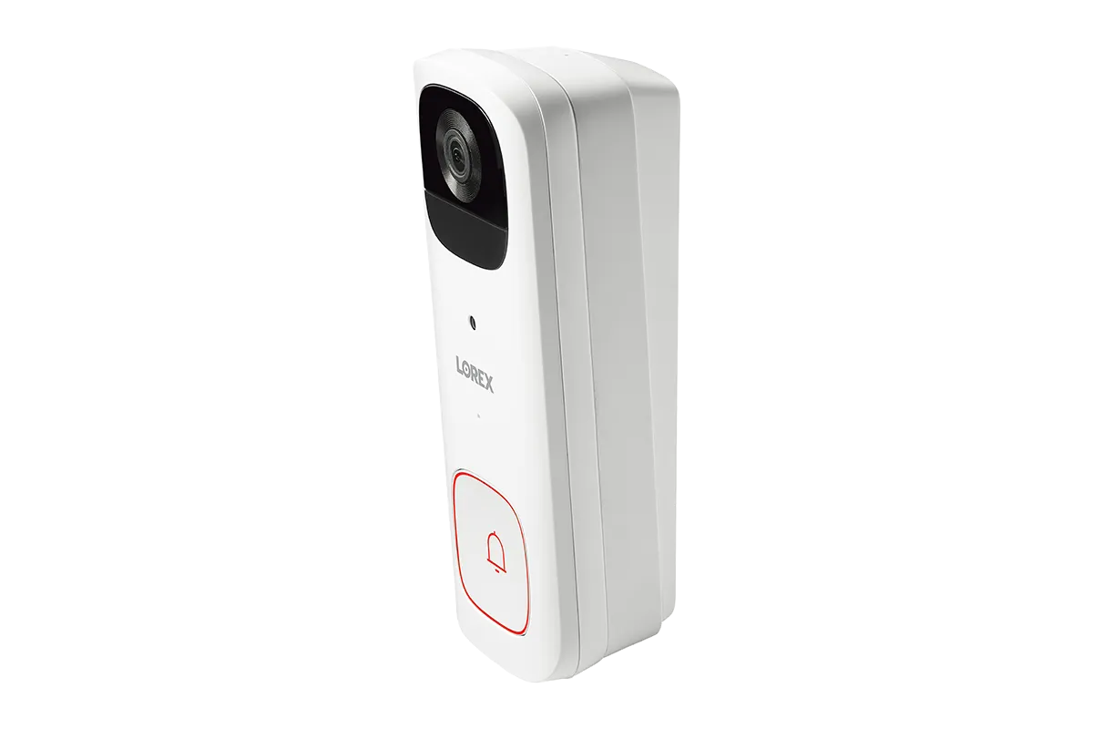 Lorex 2K Wi-Fi Video Doorbell (Battery-Operated) with Wi-Fi Chimebox (32GB)