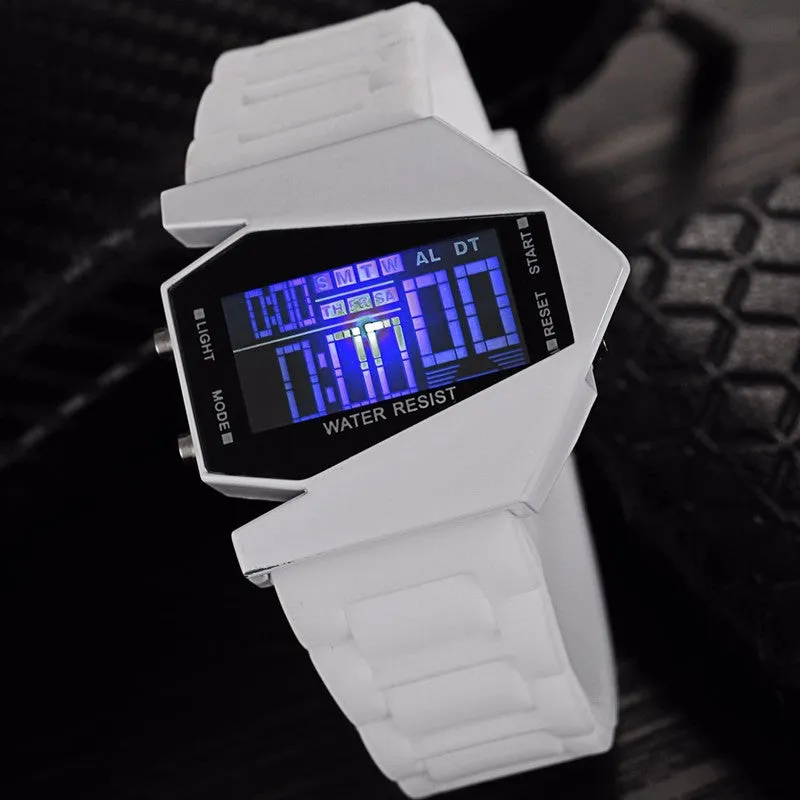 Men Sport Watch Colorful Digital LED Watches Pilot Aviator Military Wristwatch Male Clock Fashion LED Watch