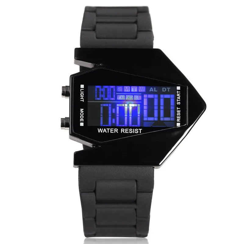 Men Sport Watch Colorful Digital LED Watches Pilot Aviator Military Wristwatch Male Clock Fashion LED Watch