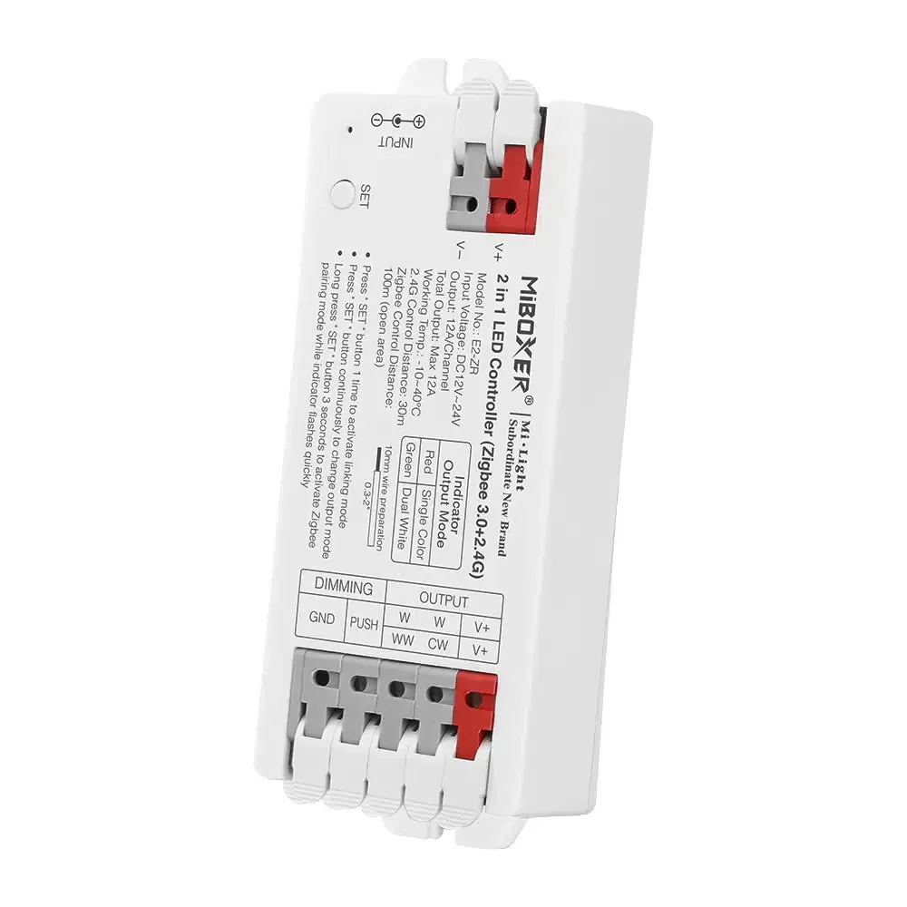 Miboxer Zigbee 3.0 E2-ZR 2 in 1 LED Light Strip Controller 12V-24V