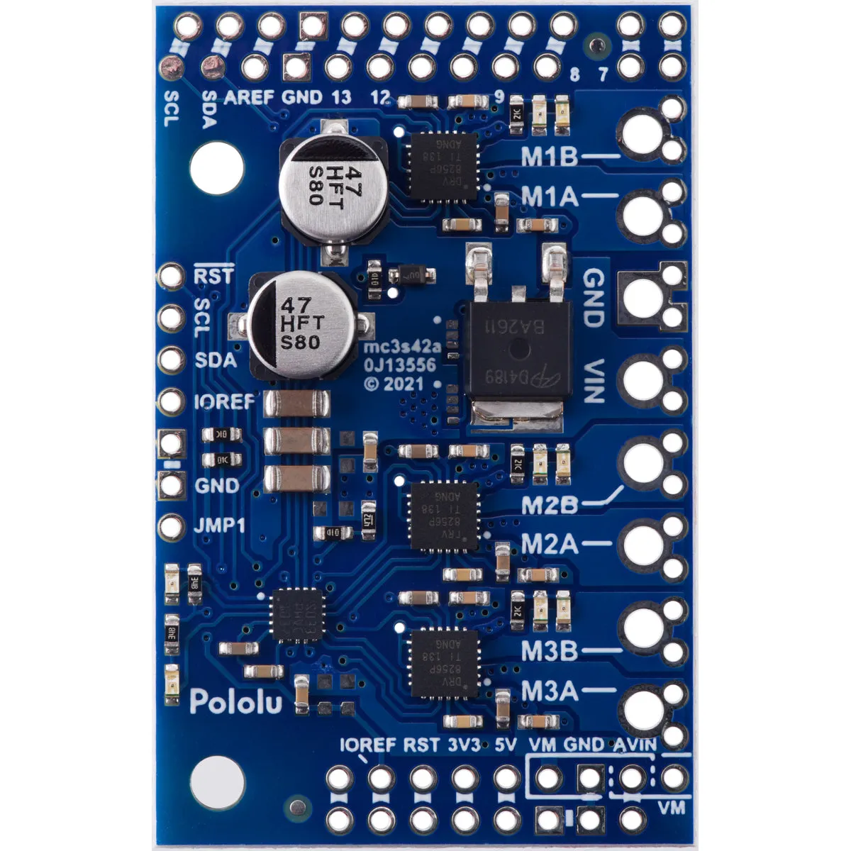 Motoron M3S256 Triple Motor Controller Shield Kit for Arduino