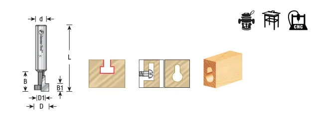 Multi-Sided Glue Joint Router Bit | 67.5⁄ 22.5°x 1 5⁄8 Dia x 1 1⁄4 x 1⁄2" Shank | 54270 | 738685542705