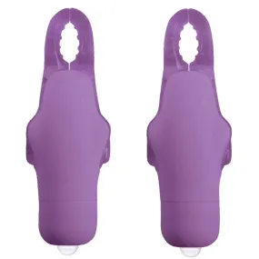 Nasswalk Toys Purple Wireless Vibrating Nipple Clamps