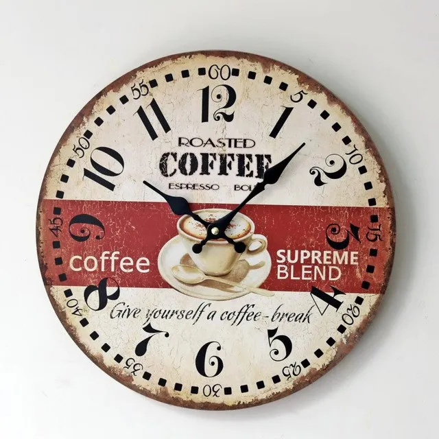 New Coffee Mug Wine Tableware Design Wall Clock Relogio De Parede Large Silent Living Room Saat Home Decoration Watch Wall Gift