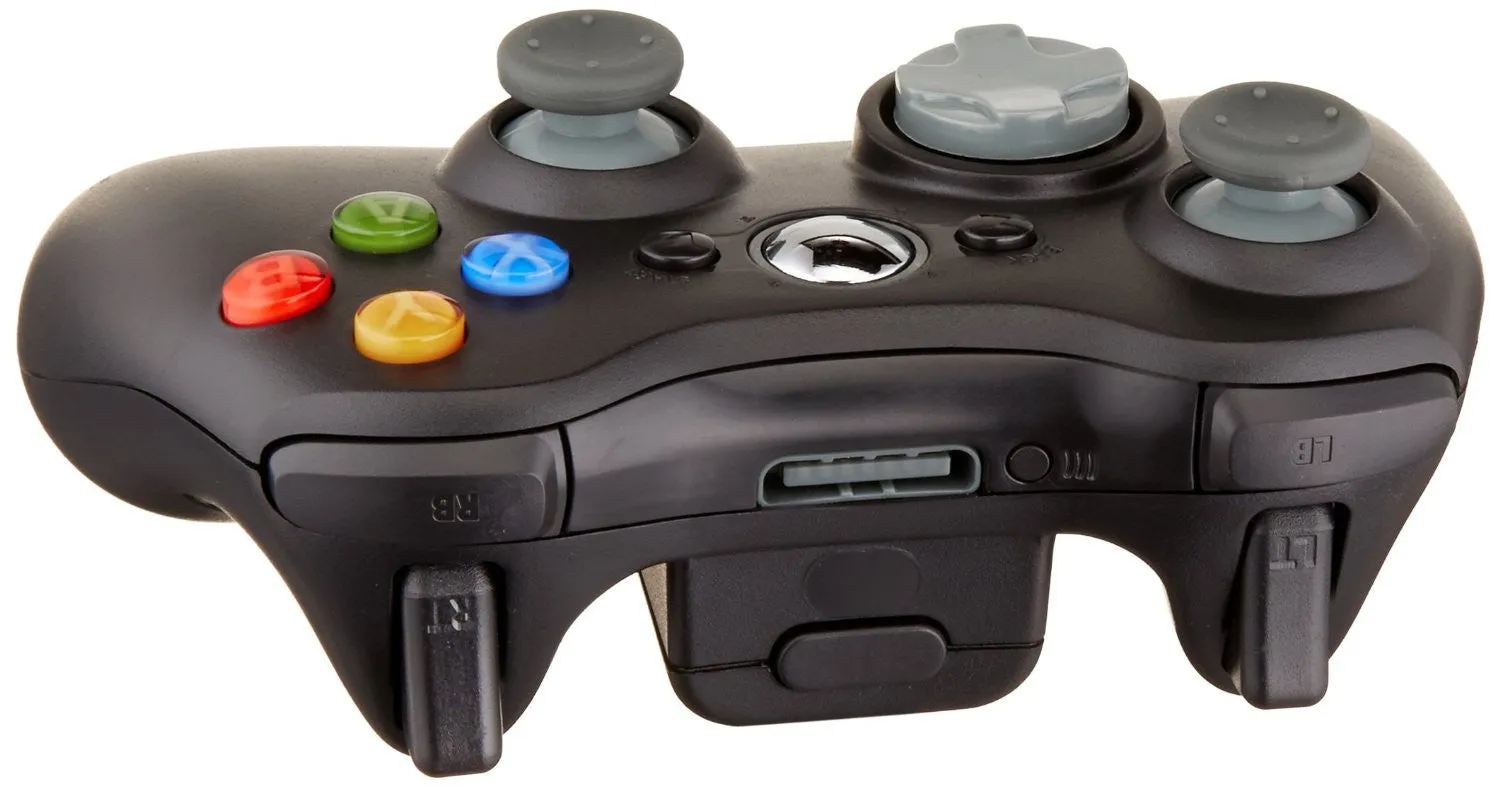 New Wireless Cordless Shock Game Joypad Controller For xBox 360 - Black