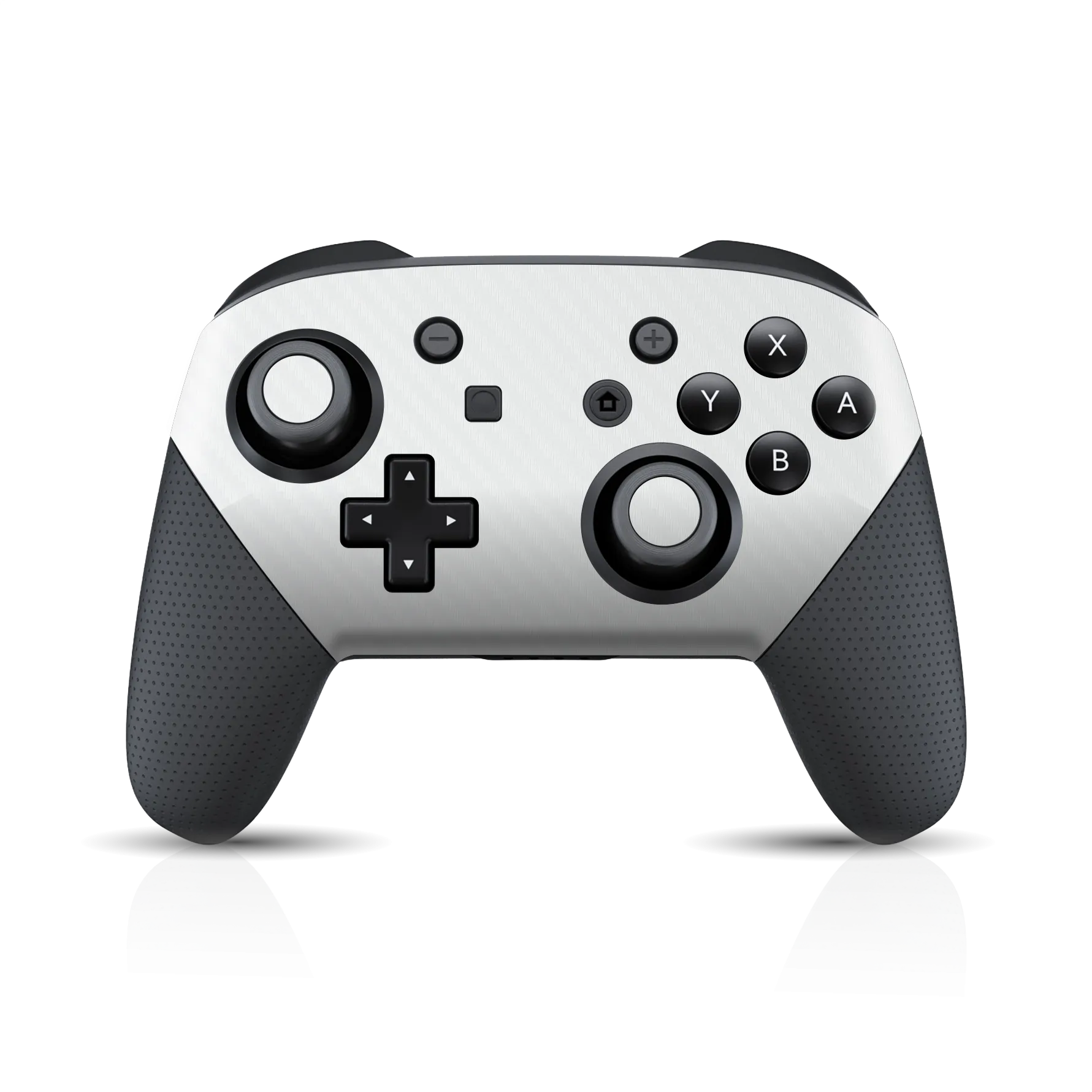 Nintendo Switch Pro CONTROLLER 3D Textured CARBON Fibre Skin - WHITE