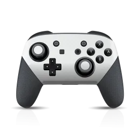 Nintendo Switch Pro CONTROLLER 3D Textured CARBON Fibre Skin - WHITE