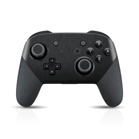 Nintendo Switch Pro CONTROLLER BRUSHED BLACK Metallic Skin