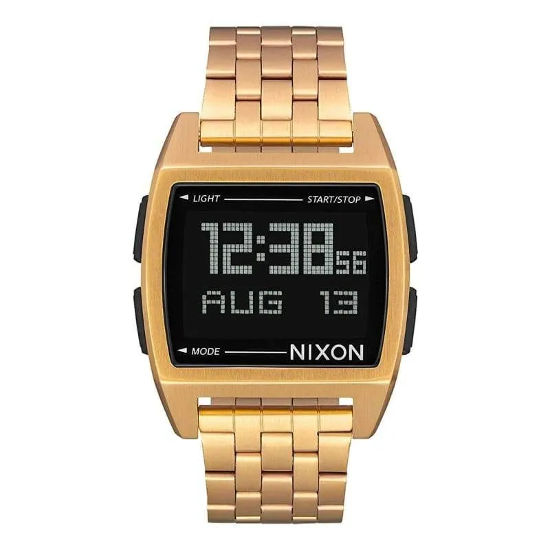 Nixon Base Men’s Retro Style Smart Watch (38mm. Digital Face/Stainless Steel Band)