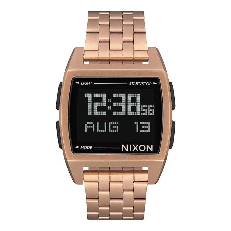 Nixon Base Men’s Retro Style Smart Watch (38mm. Digital Face/Stainless Steel Band)