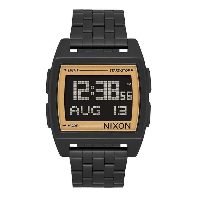 Nixon Base Men’s Retro Style Smart Watch (38mm. Digital Face/Stainless Steel Band)