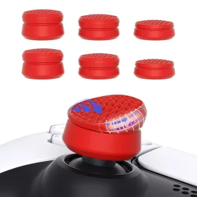 PlayVital 3 Height Armor Thumbs Cushion Caps Thumb Grips for ps5, for ps4, Thumbstick Grip Cover for Xbox Core Wireless Controller, Thumb Grip Caps for Xbox One, Elite Series 2, for Switch Pro - Passion Red - PJM3071