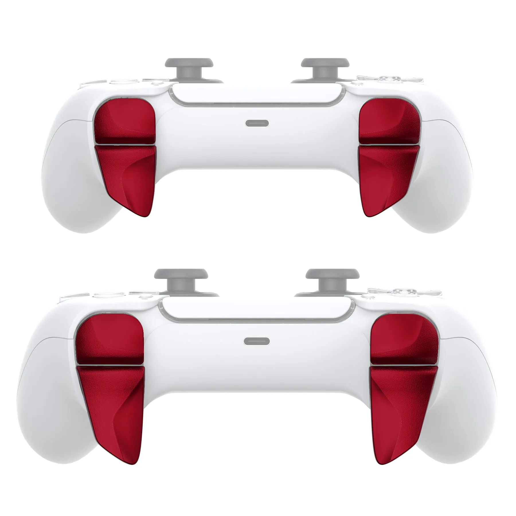 PlayVital BLADE 2 Pairs Shoulder Buttons Extension Triggers for ps5 Controller, Game Improvement Adjusters for PS Portal Remote Player, Bumper Trigger Extenders for ps5 Edge Controller - Scarlet Red - PFPJ041