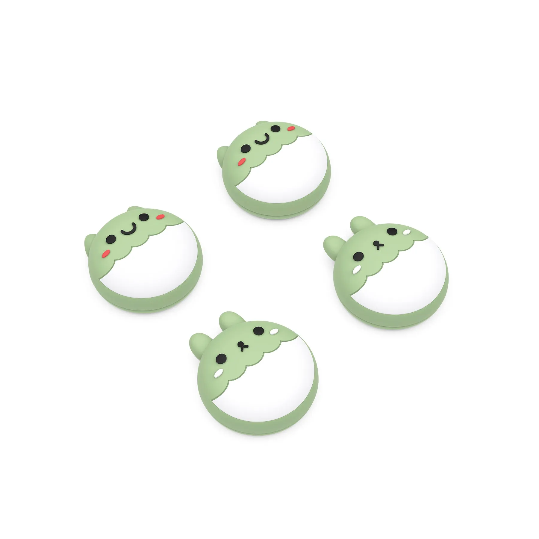 PlayVital Rabbit & Squirrel Cute Thumb Grip Caps for PS5/4 Controller, Silicone Analog Stick Caps Cover for Xbox Series X/S, Thumbstick Caps for Switch Pro Controller - Matcha Green - PJM3004