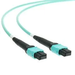 Plenum Fiber Optic Cable, MTP / MTP (MPO), Multimode OM4, Duplex, 12 Strand, 40/100 Gbps, 50/125, 4 meter (13.1 foot)