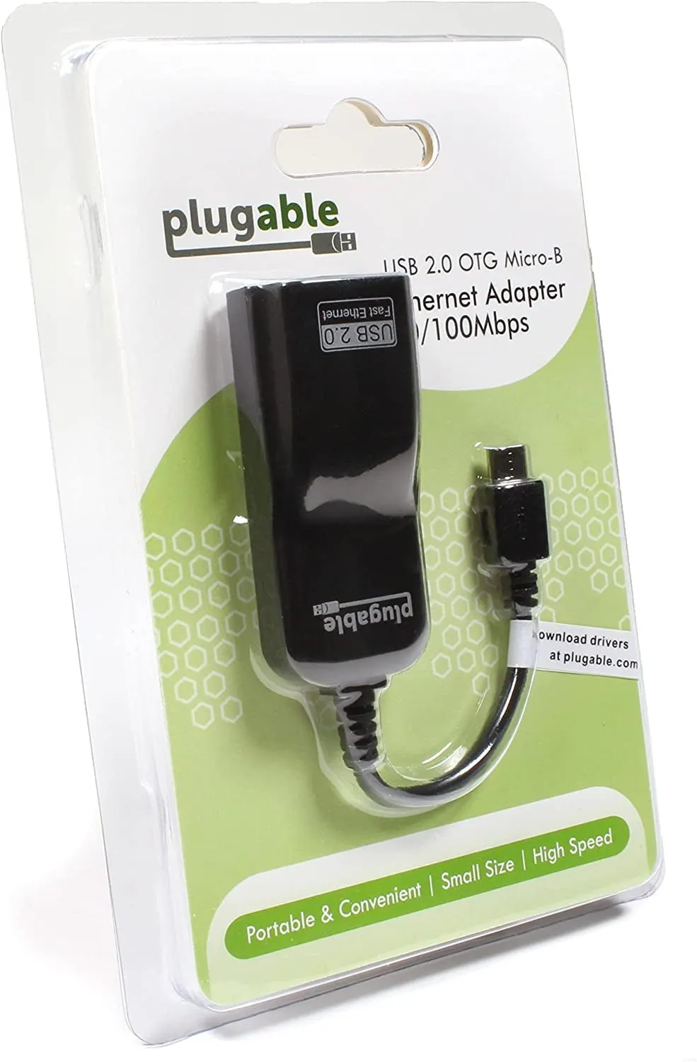 Plugable USB 2.0 OTG Micro-B to 100Mbps Fast Ethernet Adapter Compatible with Windows Tablets, Raspberry Pi Zero, and Some Android Devices (ASIX AX88772A Chipset).