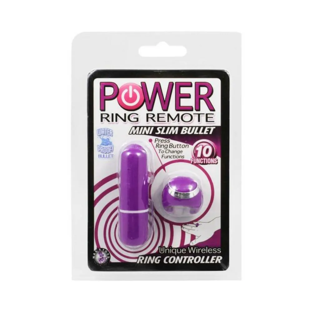 Power Ring Remote Mini Slim Bullet Waterproof 2.5 Inch Purple