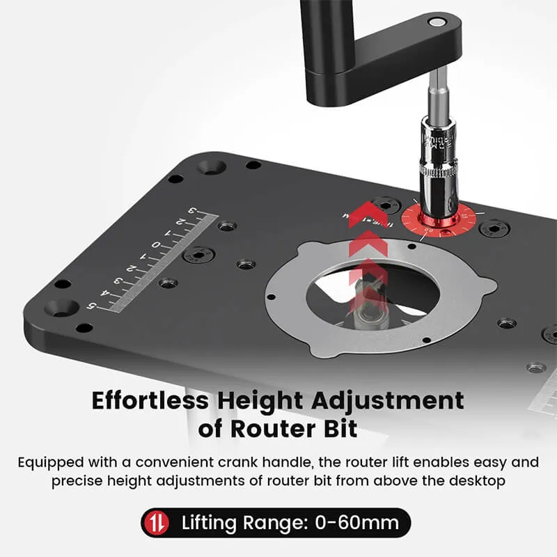 Precision Router Lift - Router Table Lift System - GD7 PRO