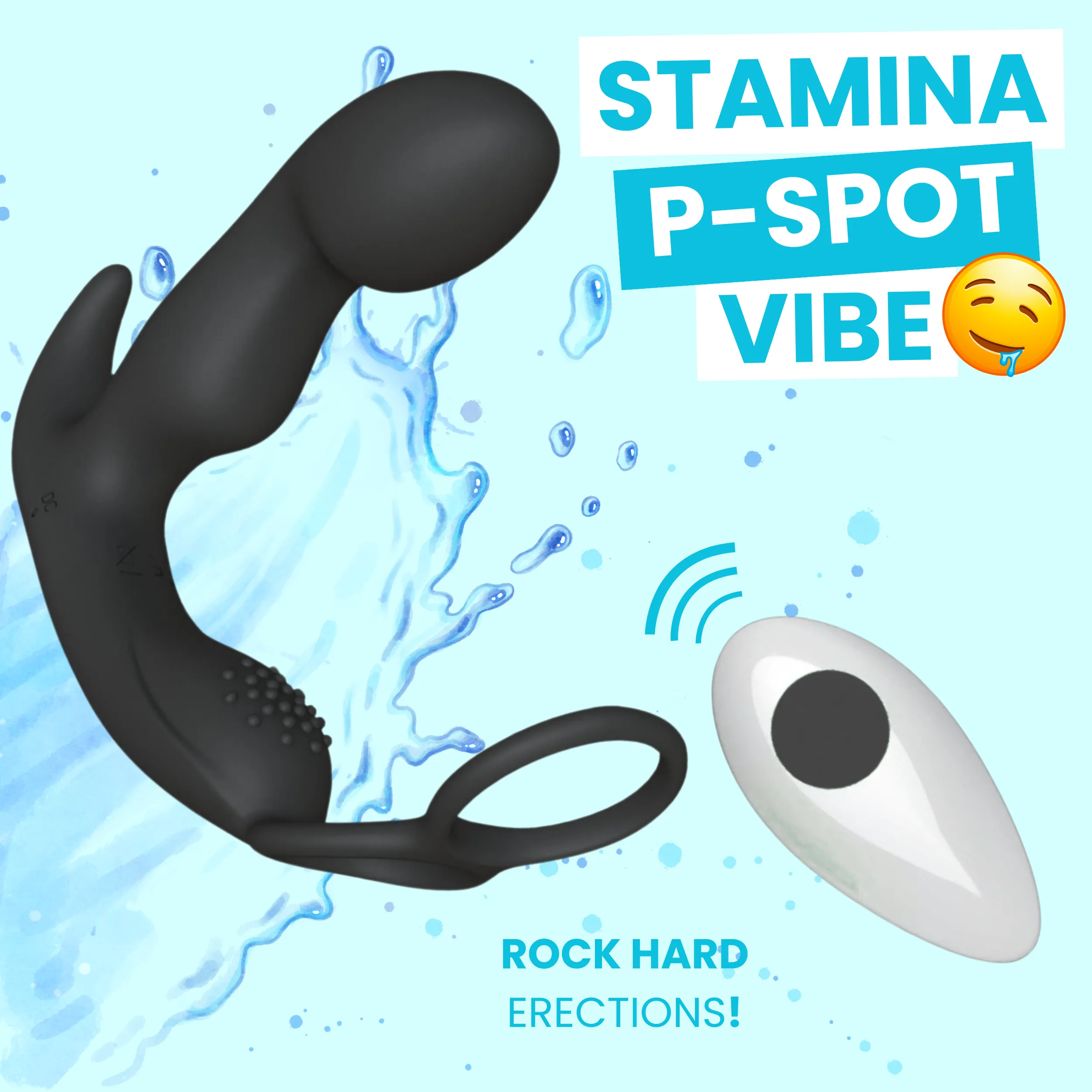 Prostate Curve Dual Ring - Remote Control Vibrating Prostate Massager