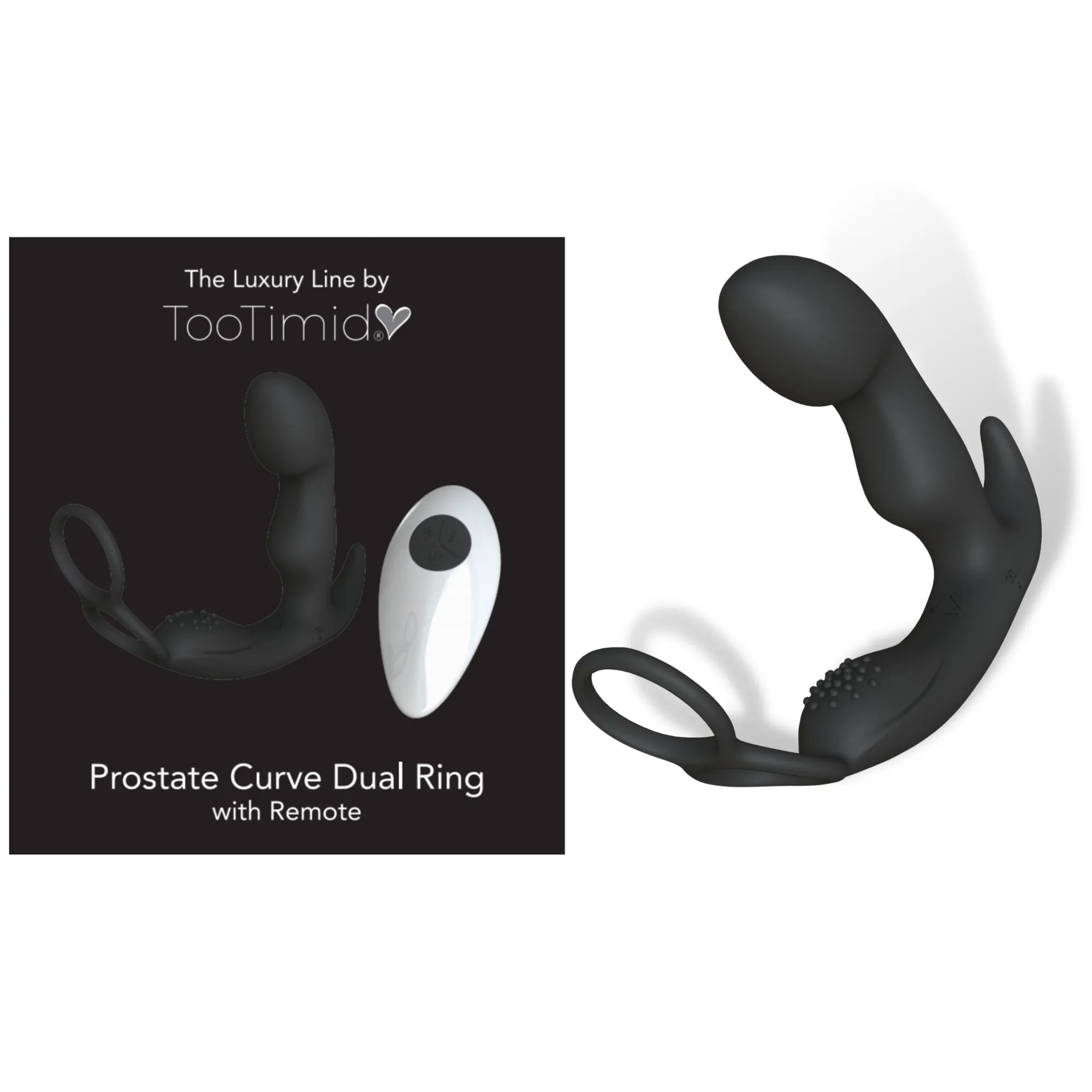 Prostate Curve Dual Ring - Remote Control Vibrating Prostate Massager