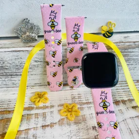 Queen Bee Print Silicone Band For Fitbit Versa 1/2