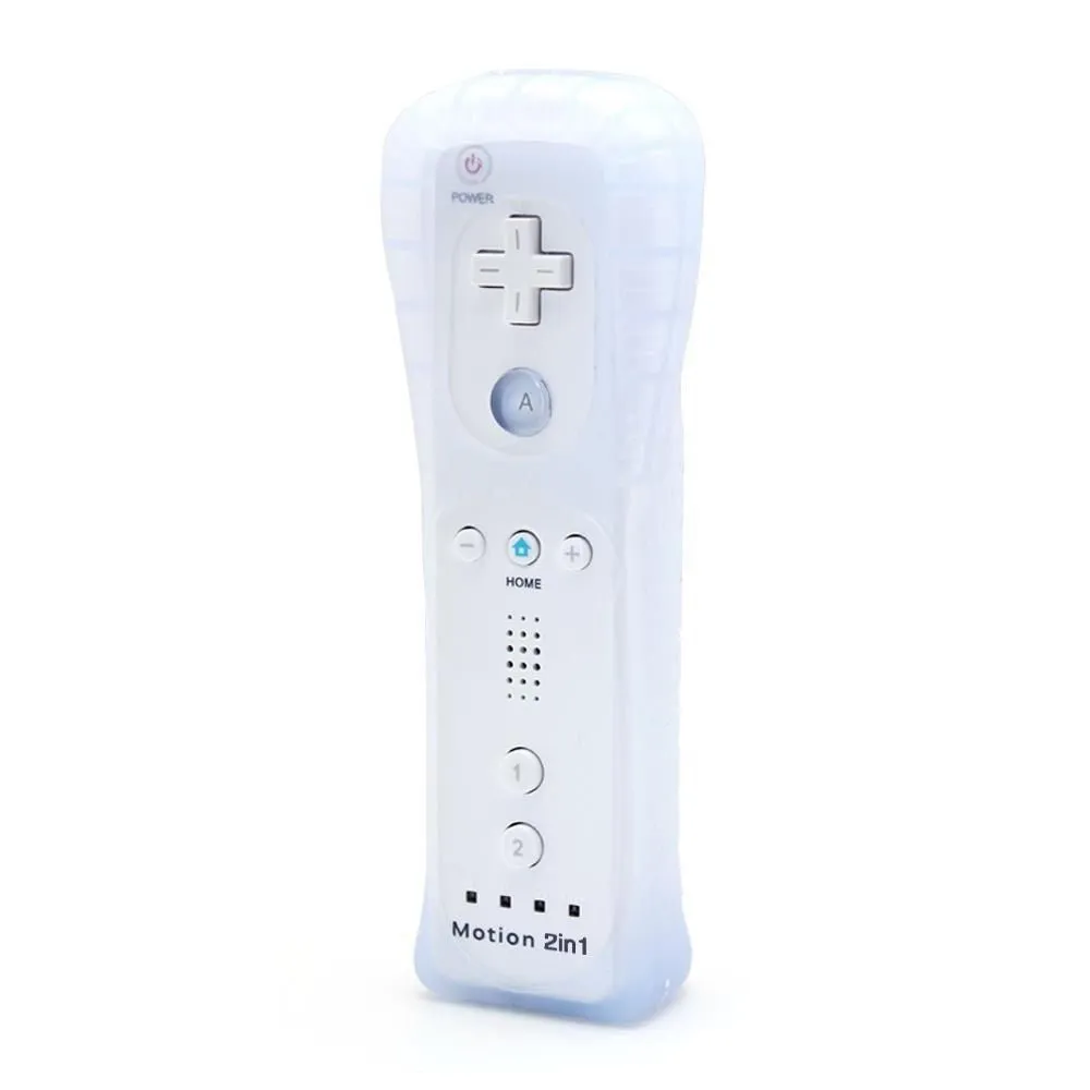 Remote Plus Built-In Motion Plus Nunchuk Silicone Case for Wii - White