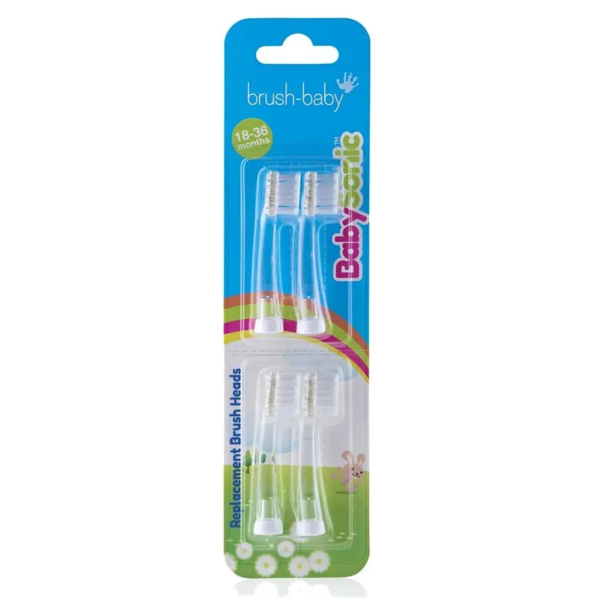 Replacement Baby Sonic® Electric Toothbrush Heads 18-36 mths (4 Pack)