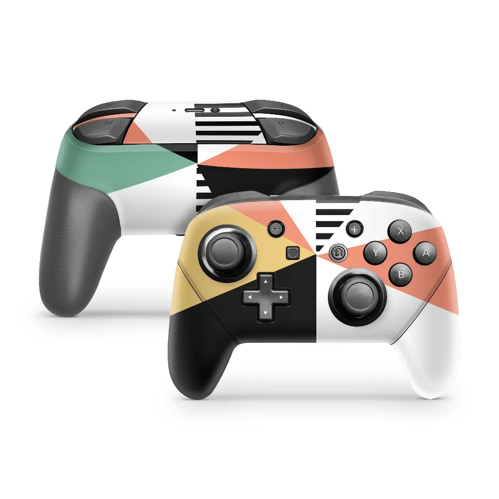 Retro Geo Nintendo Switch Pro Controller Skin