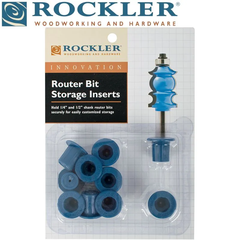 ROCKLER ROUTER BIT STORAGE INSERTS 10PC ROC57223