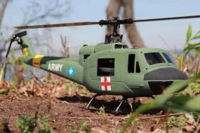 RotorScale UH-1A Huey Medic Green 450 Size Helicopter - PNP - (OPEN BOX)