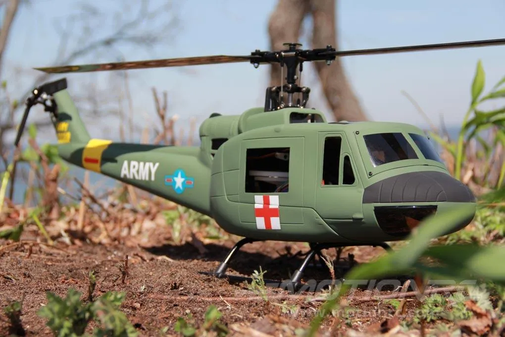 RotorScale UH-1A Huey Medic Green 450 Size Helicopter - PNP - (OPEN BOX)