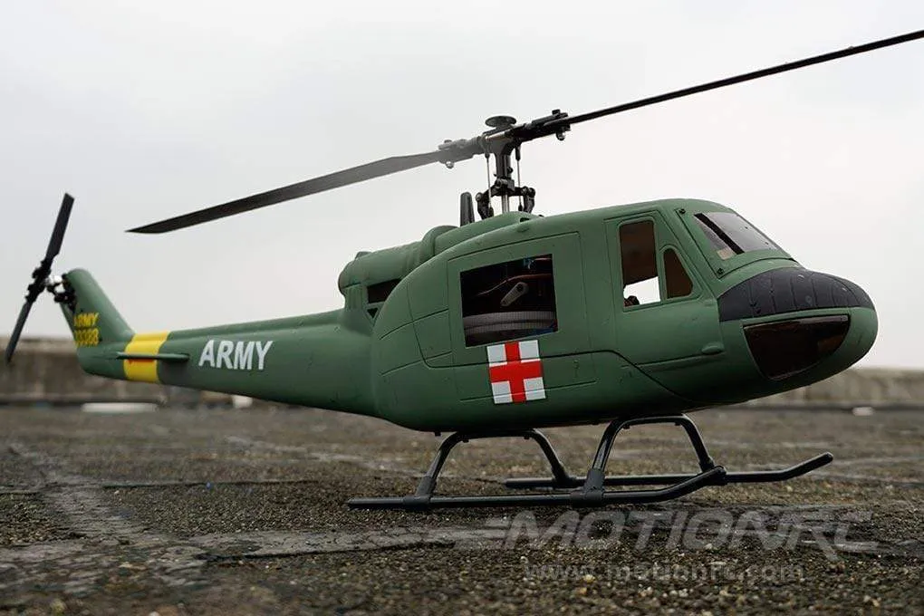 RotorScale UH-1A Huey Medic Green 450 Size Helicopter - PNP - (OPEN BOX)